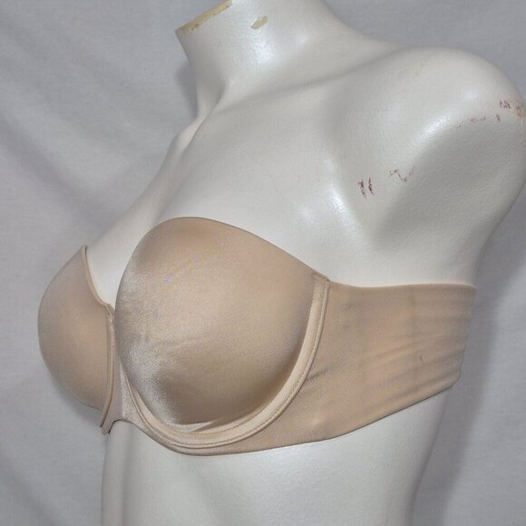 40C Lilyette 983 Push Up Strapless Underwire Bra Nude - Picture 2 of 5